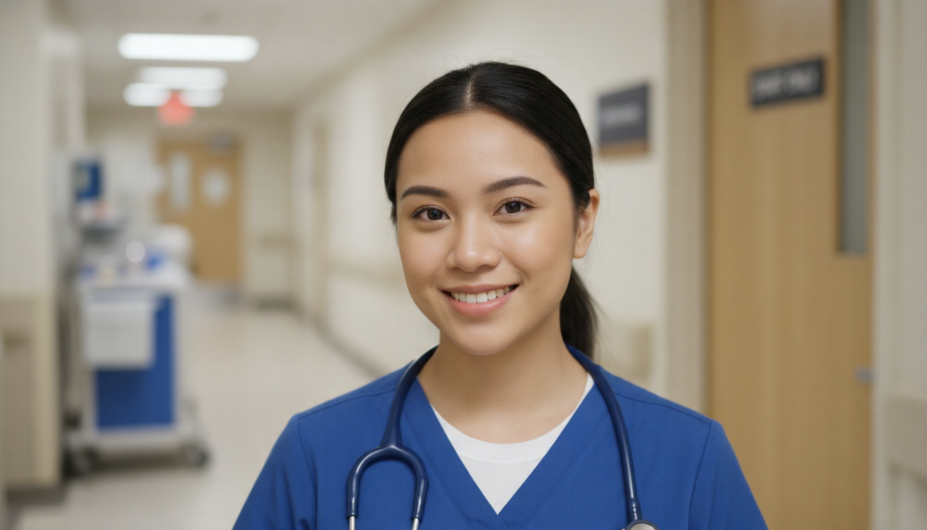 Filipino nurse in a hospital